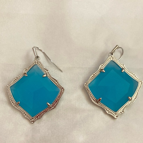 Kendra Scott blue faceted silver drop earrings - Picture 8 of 9